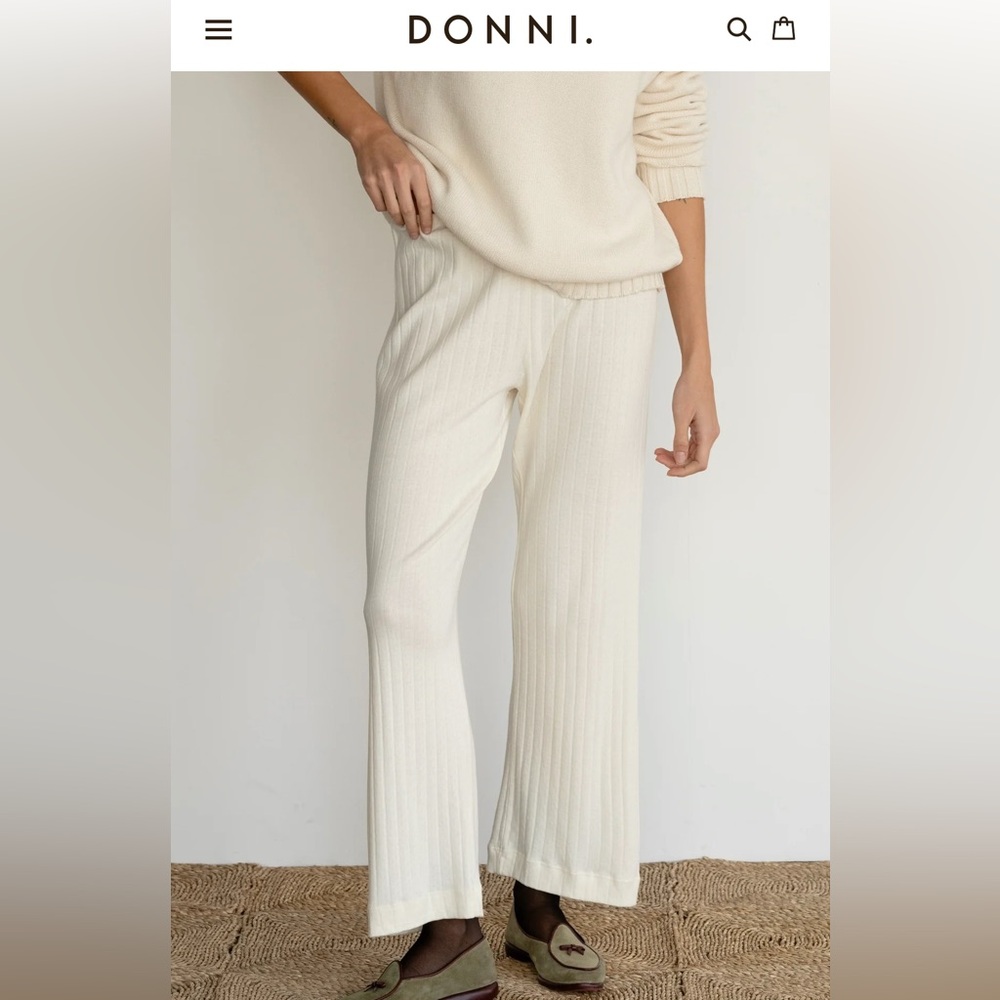 Donni Pointelle Crop Pant